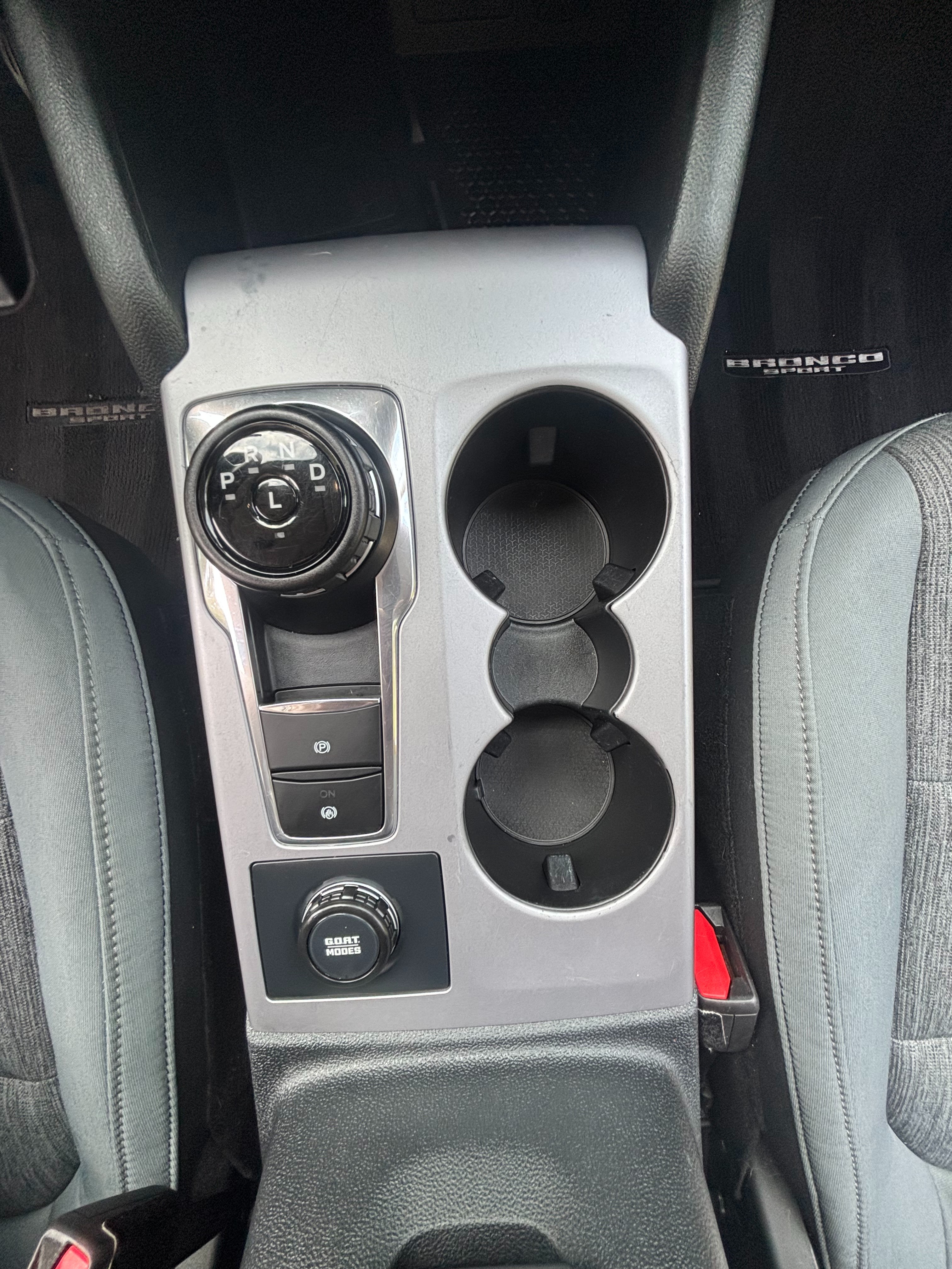 Boone Mobile Detailing after photo showing Bronco Sport Console Detail, Midlothian VA