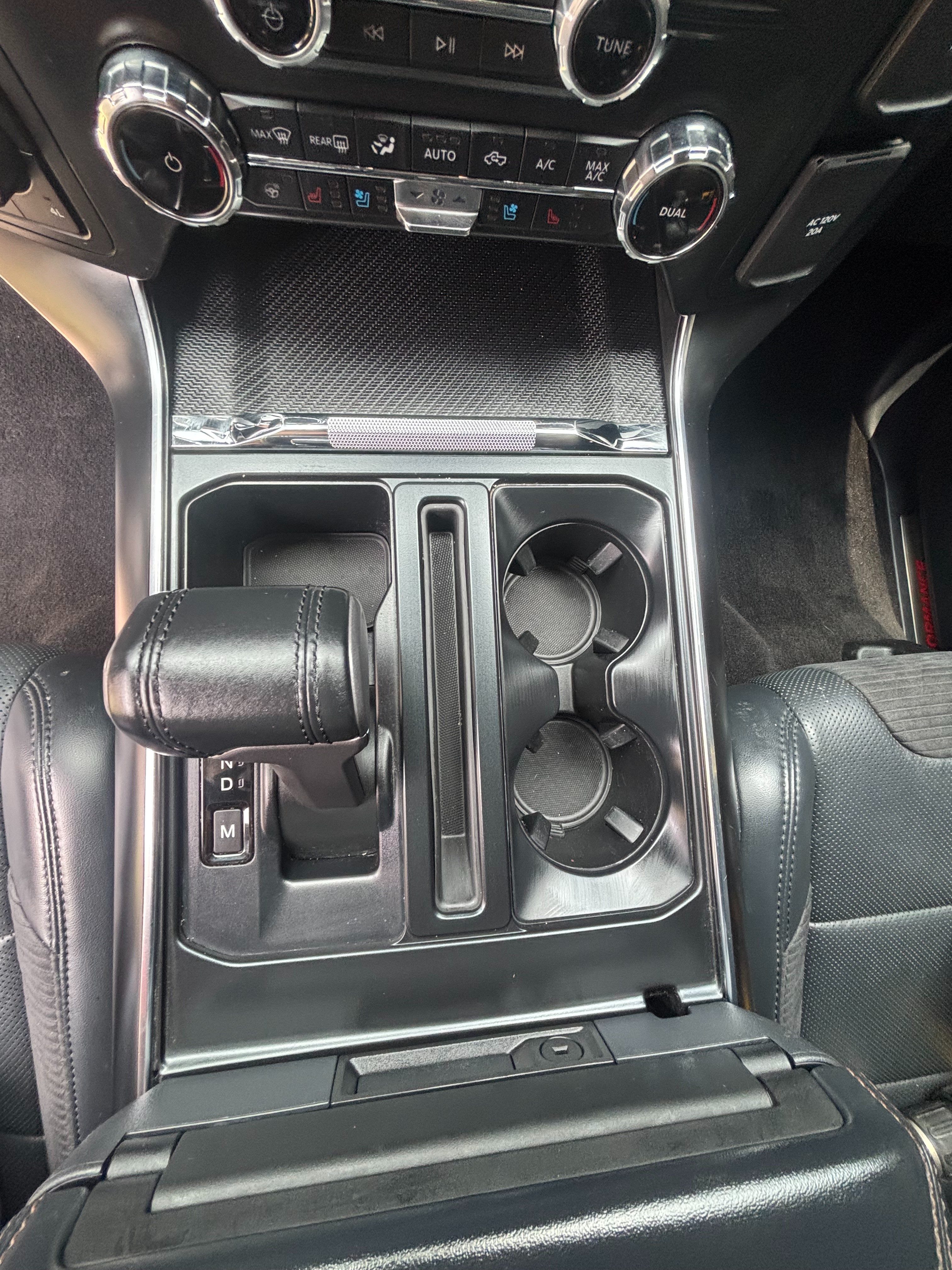 Boone Mobile Detailing after photo showing Ford Bronco Raptor Console Detail, Midlothian VA