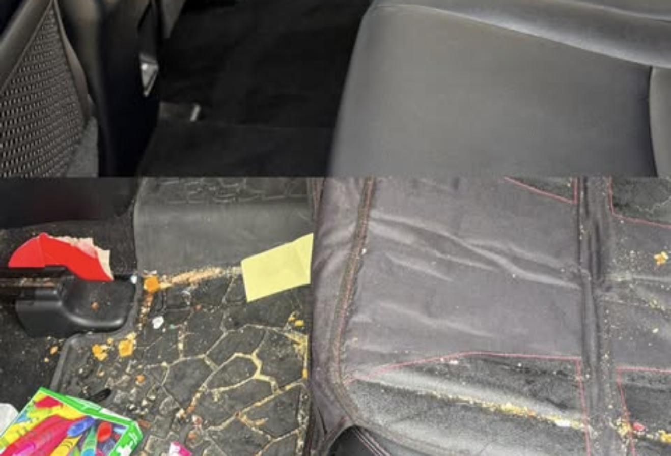 Boone Mobile Detailing front floor mats before and after deep clean in Midlothian VA