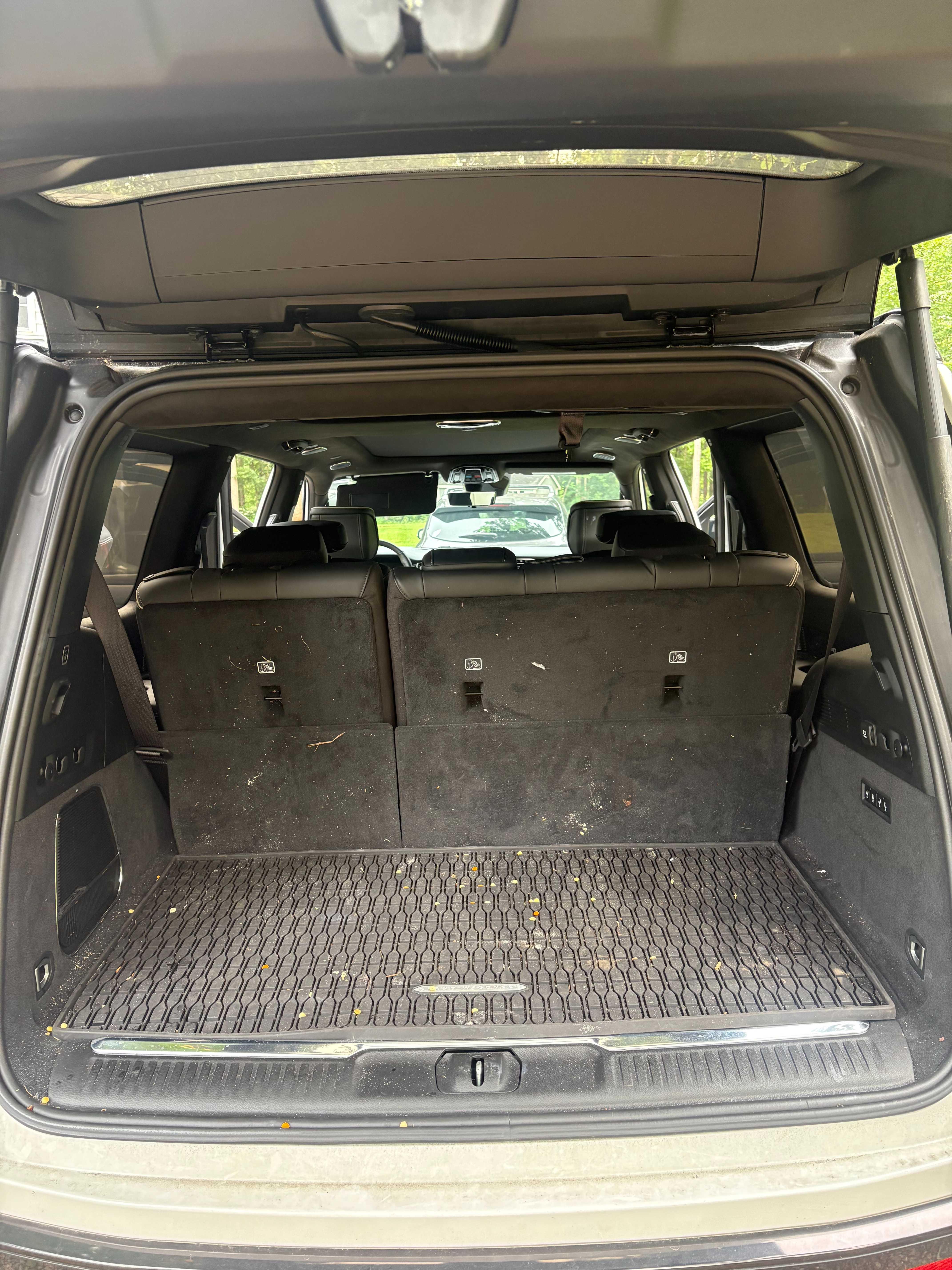 Boone Mobile Detailing before photo of a dirty SUV cargo area in Midlothian VA